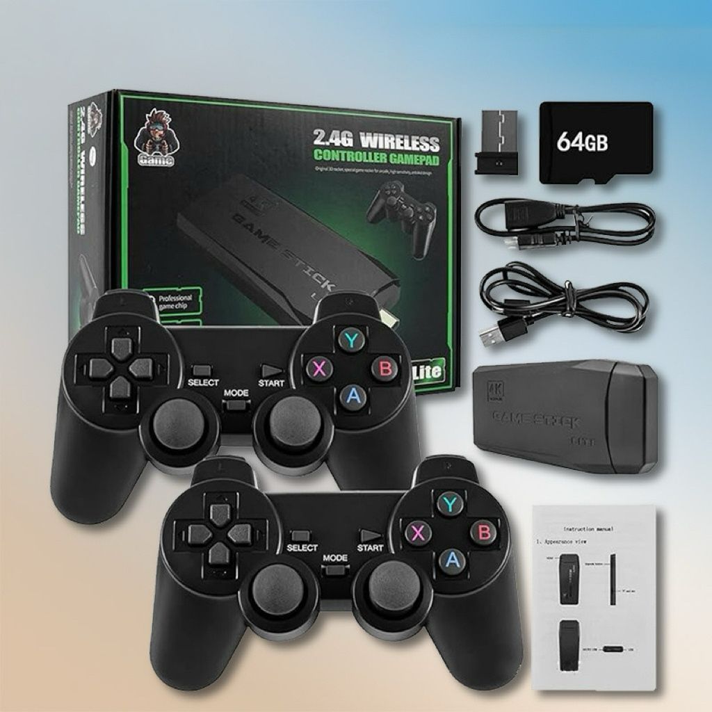Consola de video juego Retro 64gb +10.000 juegos + 2 controles inalambricos